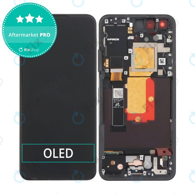 Schermo OLED per Asus Zenfone 9 AI2202, Midnight Black, Vetro touch con cornice
