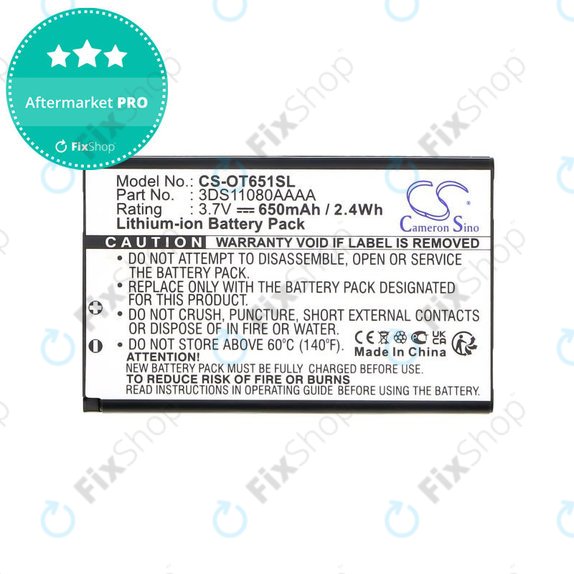Batteria per Alcatel Lollipops, 3DS11080AAAA, Li-Ion, 3.7V, 650mAh, HQ