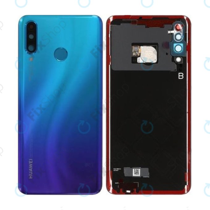 Cover batteria per Huawei P30 Lite, P30 Lite 2020, Peacock Blue, 02352RPY, Genuine Service Pack