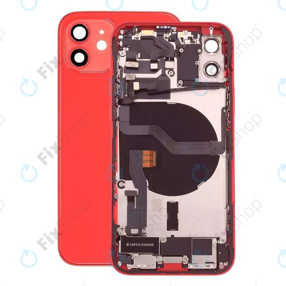 Scocca posteriore con piccoli componenti per iPhone 12, Red