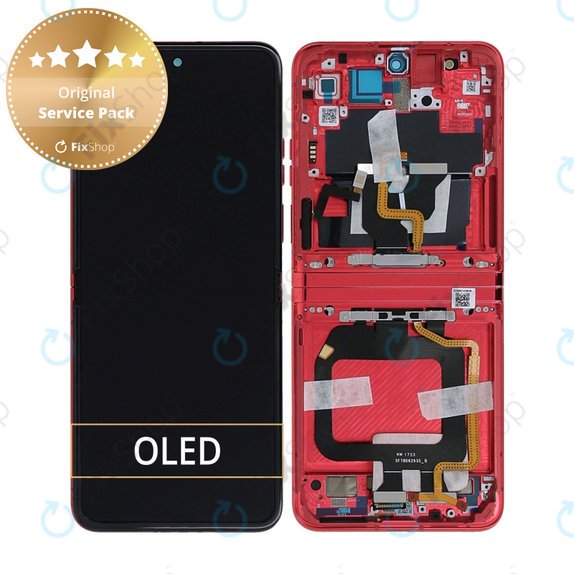 Schermo per Motorola Razr 40 Ultra, Viva Magenta, Vetro touch con cornice, 5D68C22598, Genuine Service Pack