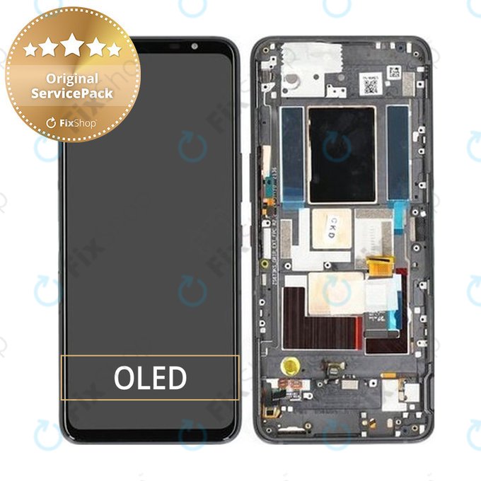 Schermo per Asus ROG Phone 5s, 5s Pro ZS676KS, Black, 90AI0091-R20020, Genuine Service Pack