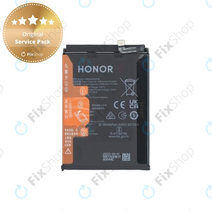 Batteria per Honor Magic5 Lite RMO-NX3, HB506492EFW, 0235AEMV, 5100mAh, Genuine Service Pack