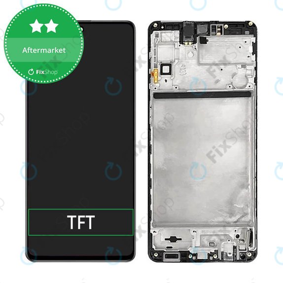 Schermo per Samsung M51 M515F, Celestial Black, Vetro touch con cornice