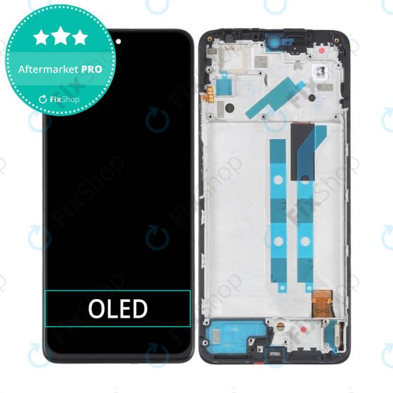 Schermo OLED per Xiaomi Redmi Note 11 Pro 4G, 5G, Poco X4 Pro 5G, Graphite Grey, Vetro touch con cornice