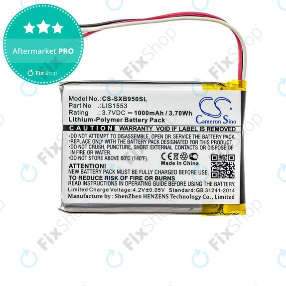 Batteria per Sony Mdr-Xb950n1, Srs-Ws1, LIS1553, Li-Pol, 1000mAh, 3.7V, HQ