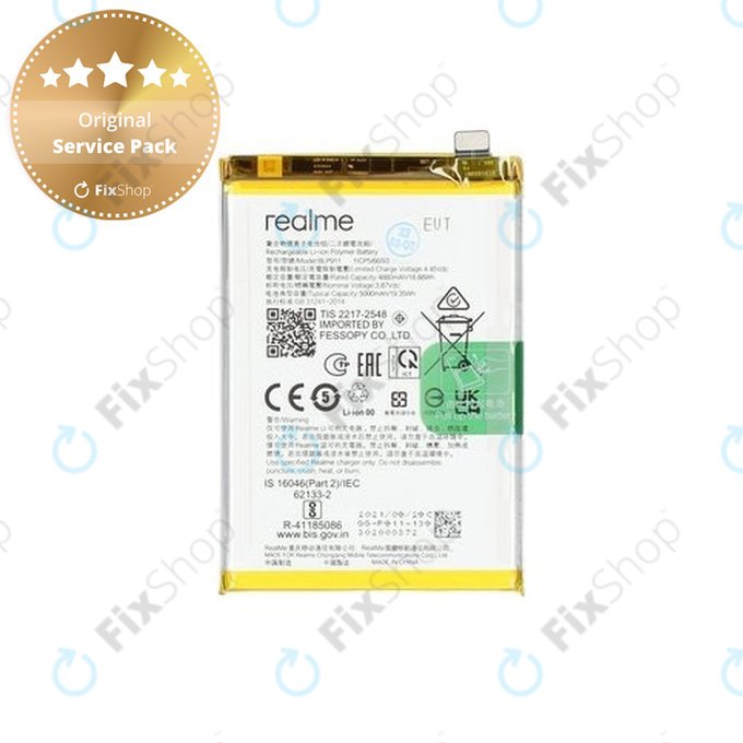 Batteria per Realme 9i, 9 Pro, BLP911, 4200013, 5000mAh, Genuine Service Pack