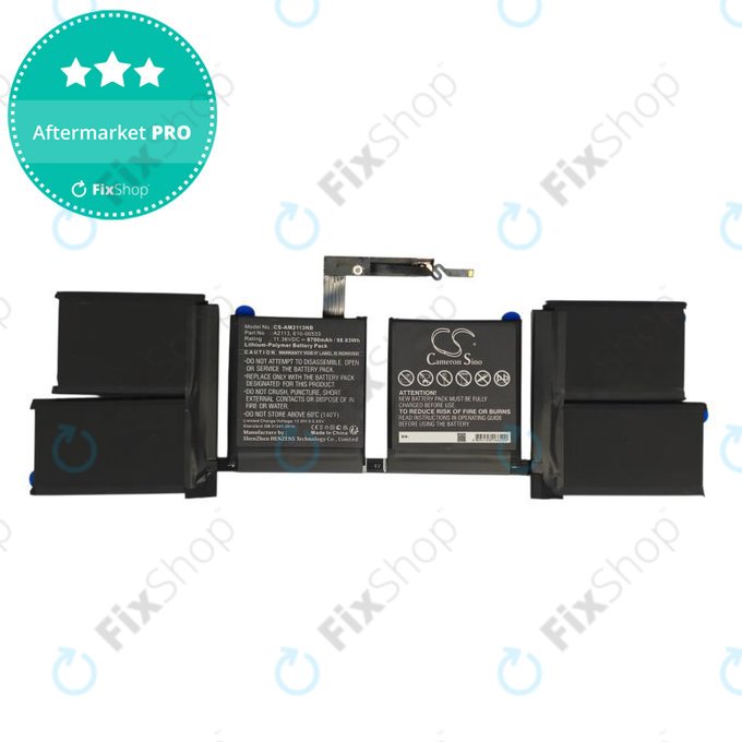 Batteria A2113 per MacBook Pro 16" A2141 (2019), 8700mAh, HQ