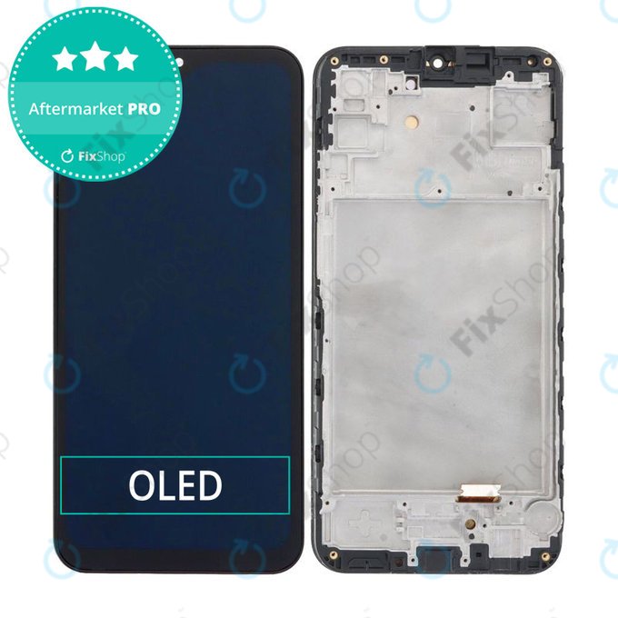 Schermo OLED per Samsung A15 5G A156B, Brave Black, Vetro touch con cornice