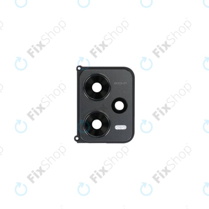 Lente fotocamera posteriore con frame per Xiaomi Redmi Note 12 Pro+ 5G, Midnight Black, 560023M16U00, Genuine Service Pack