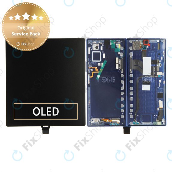 Schermo per Samsung Z Fold 7 F966B, Blue Shadow, Vetro touch con cornice, GH82-37548B, Genuine Service Pack