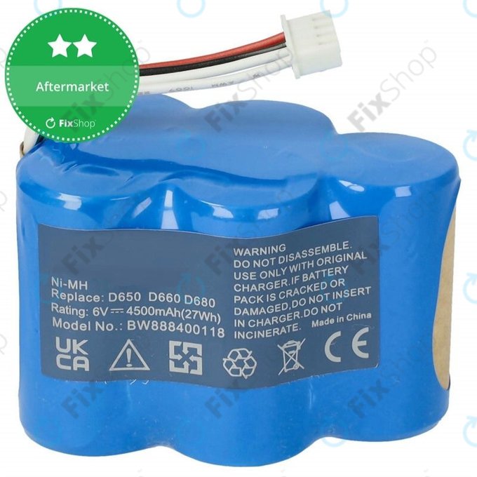 Batteria per Ecovacs Deebot D-seriess, LP43SC3300P5, Ni-MH, 4500mAh, 6.0V