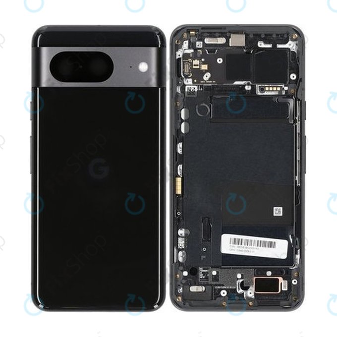 Cover batteria per Google Pixel 8 GKWS6, G9BQD, Obsidian, G949-00563-01, Genuine Service Pack