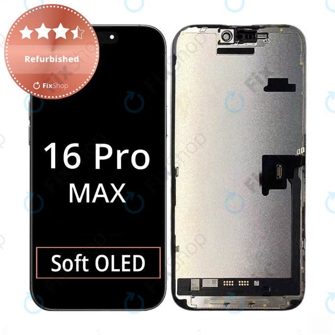 Schermo per iPhone 16 Pro Max, Vetro touch con cornice, Refurbished