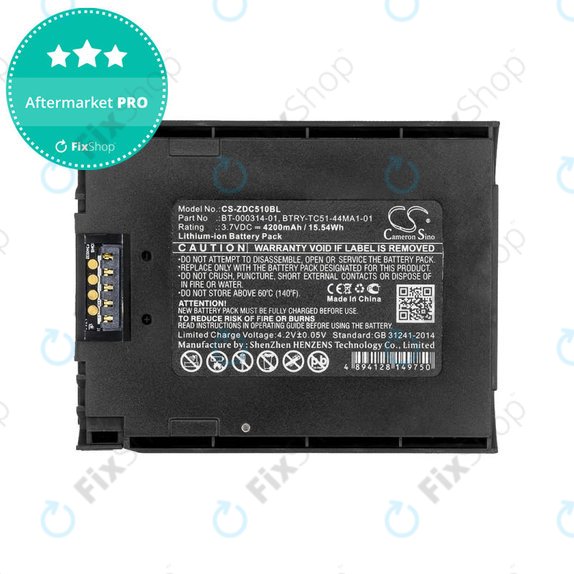 Batteria per Zebra Tc51, Tc52, Tc56, Tc57, BT-000314-01, Li-Ion, 4200mAh, 3.7V, HQ
