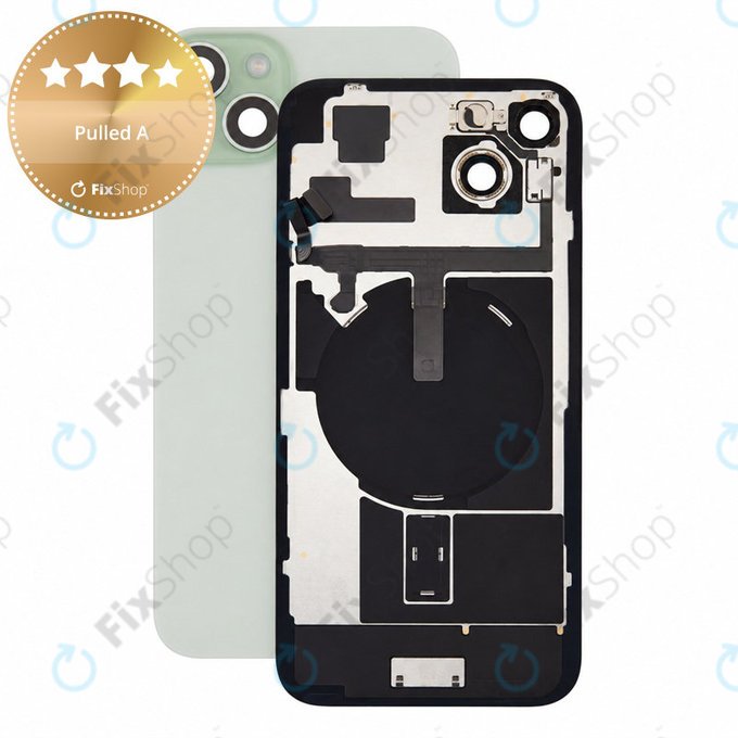 Vetro scocca posteriore per iPhone 15 Plus, Green, Pulled A