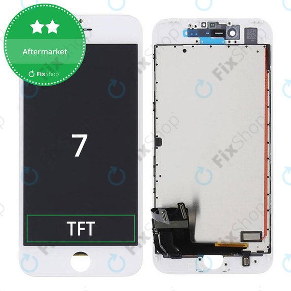 Schermo per iPhone 7, White, Vetro touch con cornice