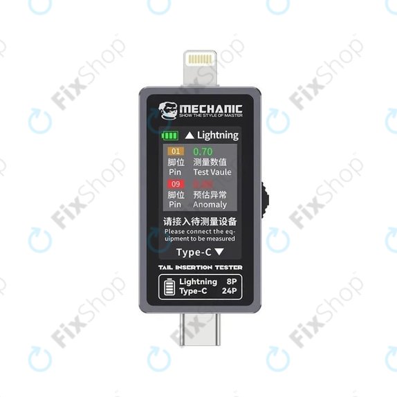 Tester per porta di ricarica, Mechanic T-824