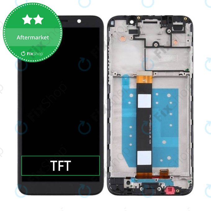 Schermo per Motorola Moto E6 Play, Black, Vetro touch con cornice