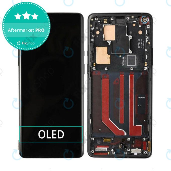Schermo OLED per OnePlus 8 Pro, Onyx Black, Vetro touch con cornice