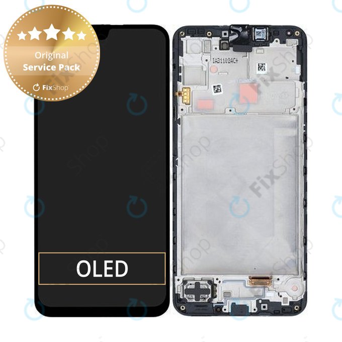 Schermo per Samsung A16 4G, Black, Vetro touch con cornice, GH82-36253A, Genuine Service Pack